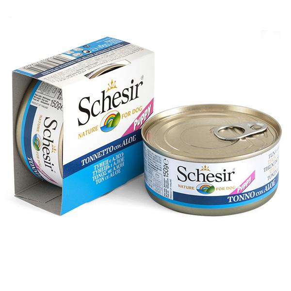 Schesir Puppy Tuna with Aloe ТУНЕЦ с АЛОЭ влажный корм для щенков 150 г (712622)